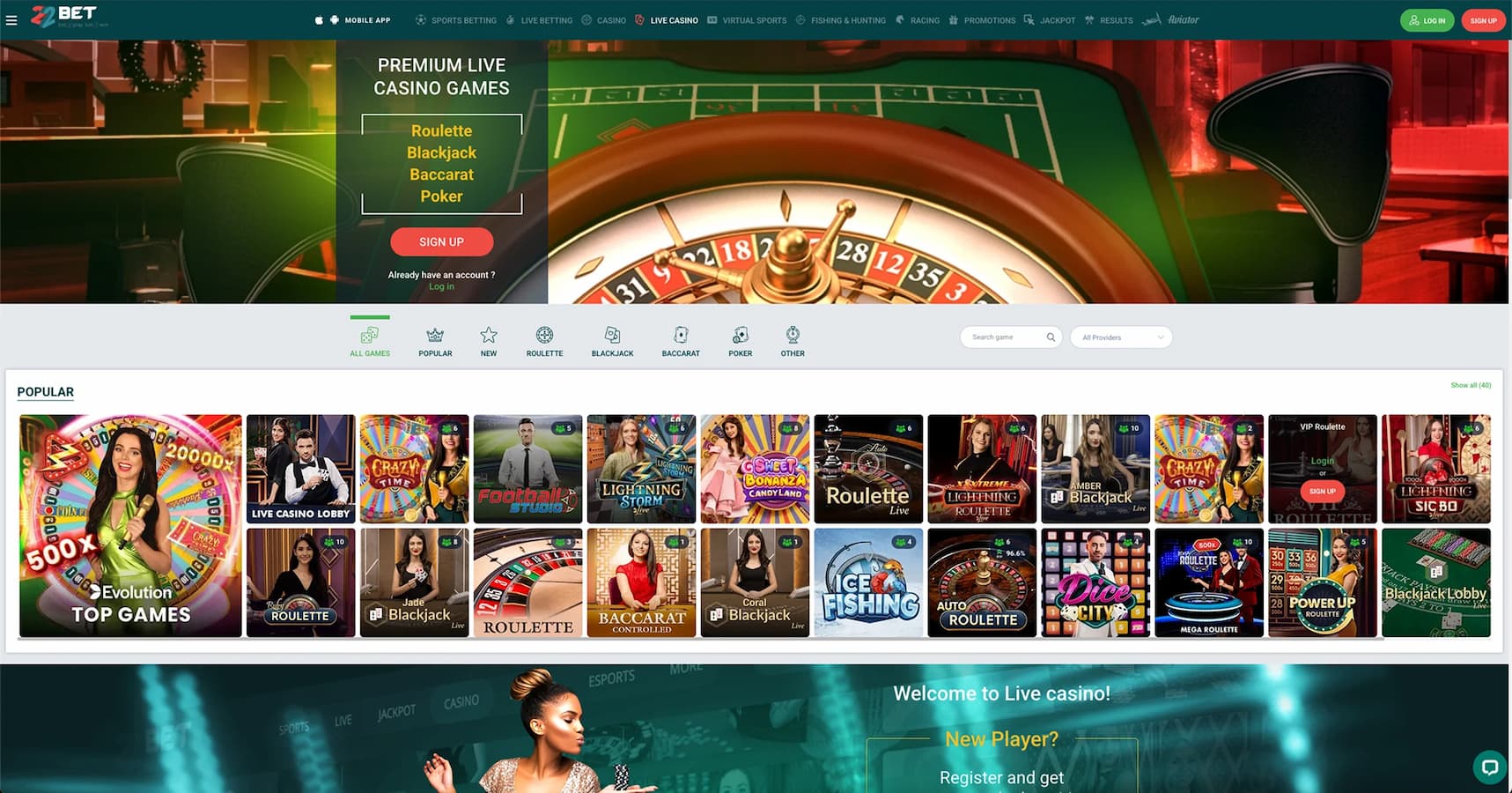 22Bet Casino Live Dealers 22Bet Casino Live Dealers
